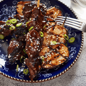 Grilled Asian Style Beef Kabobs with Eggplant (1)