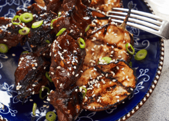 Grilled Asian Style Beef Kabobs with Eggplant (1)